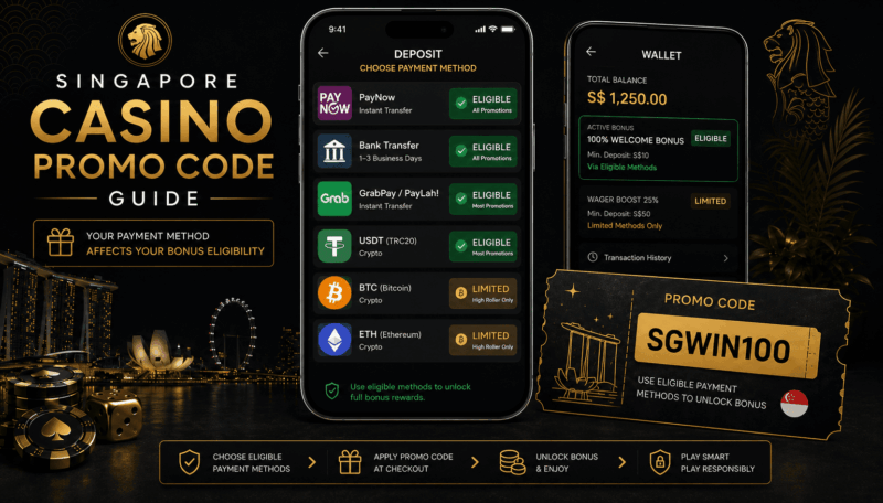 Casino Promo Codes Singapore: How to Find, Claim, and Compare Current Offers Casino promo codes turnover and eligible games guide