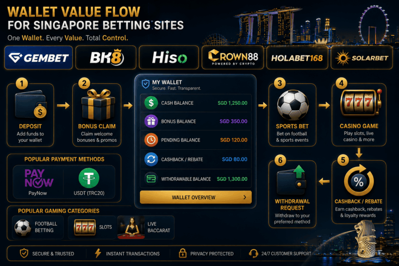 Singapore Betting Sites With Casino Bonuses: Which Platforms Give Better Wallet Value? Wallet Value balance withdrawal check