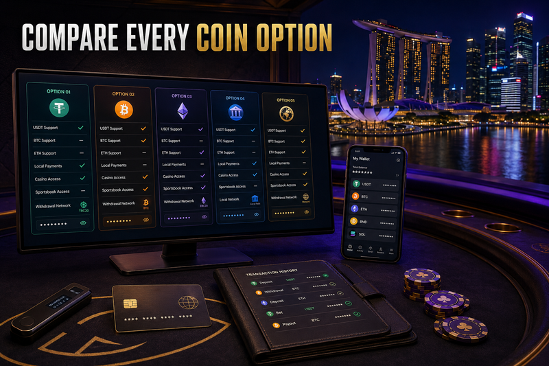 Best Online Crypto Casino Singapore Sites With USDT, BTC, and ETH Payments Crypto casino sites compared by USDT BTC ETH and game access