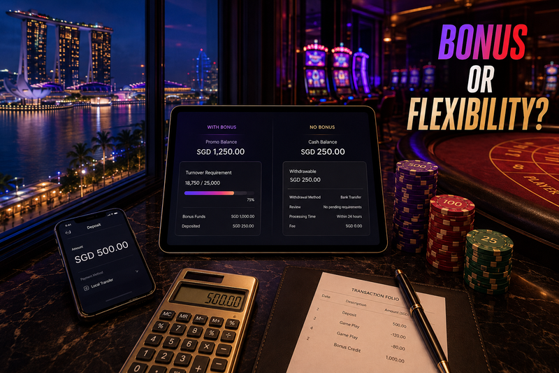 Best Crypto Casino Singapore Sites for an SGD500 Deposit SGD500 crypto bonus compared with casino withdrawal flexibility